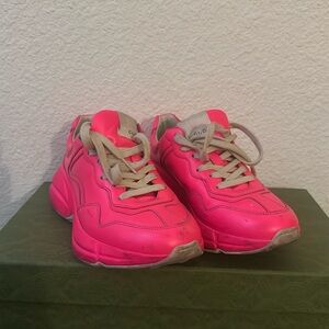Pink gucci sneakers